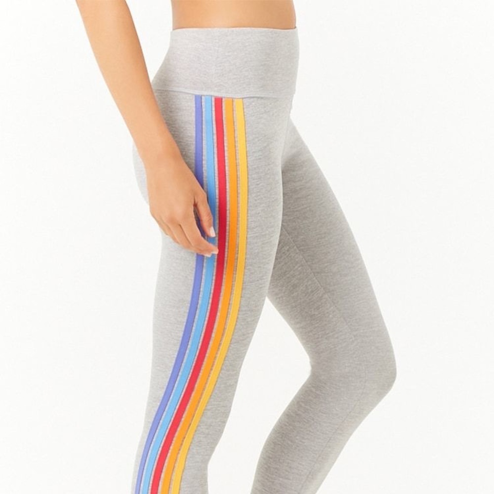 Rainbow detail workout leggings - sz M NWT